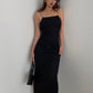 Temperament big backless waist suspender dress women's summer sexy long hip skirt R3077