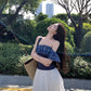 Beautiful outfit set, gentle temperament, beautiful one-shoulder top, A-line skirt, two-piece suit R0728
