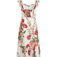 French holiday style long white 2025 new dress R2643