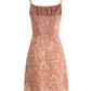 French holiday short yellow 2025 new suspender print dress R2652