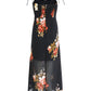 French holiday style long black 2025 new sling slim fit dress R2650