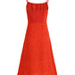 French holiday style long red 2025 new suspender slim polka dot dress R2649