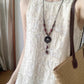 Green sleeveless dress for women, high-end fake two-piece temperament long dress R0770