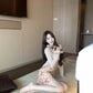 Temperament v-neck lace floral dress beautiful waist a-line short skirt 2025 new style R0840