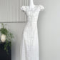 Neckline lace polka dot long skirt French style waist slimming skirt R2085