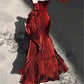 Red rose dress lolita fishtail skirt Lolita elegant goddess royal sister R1662