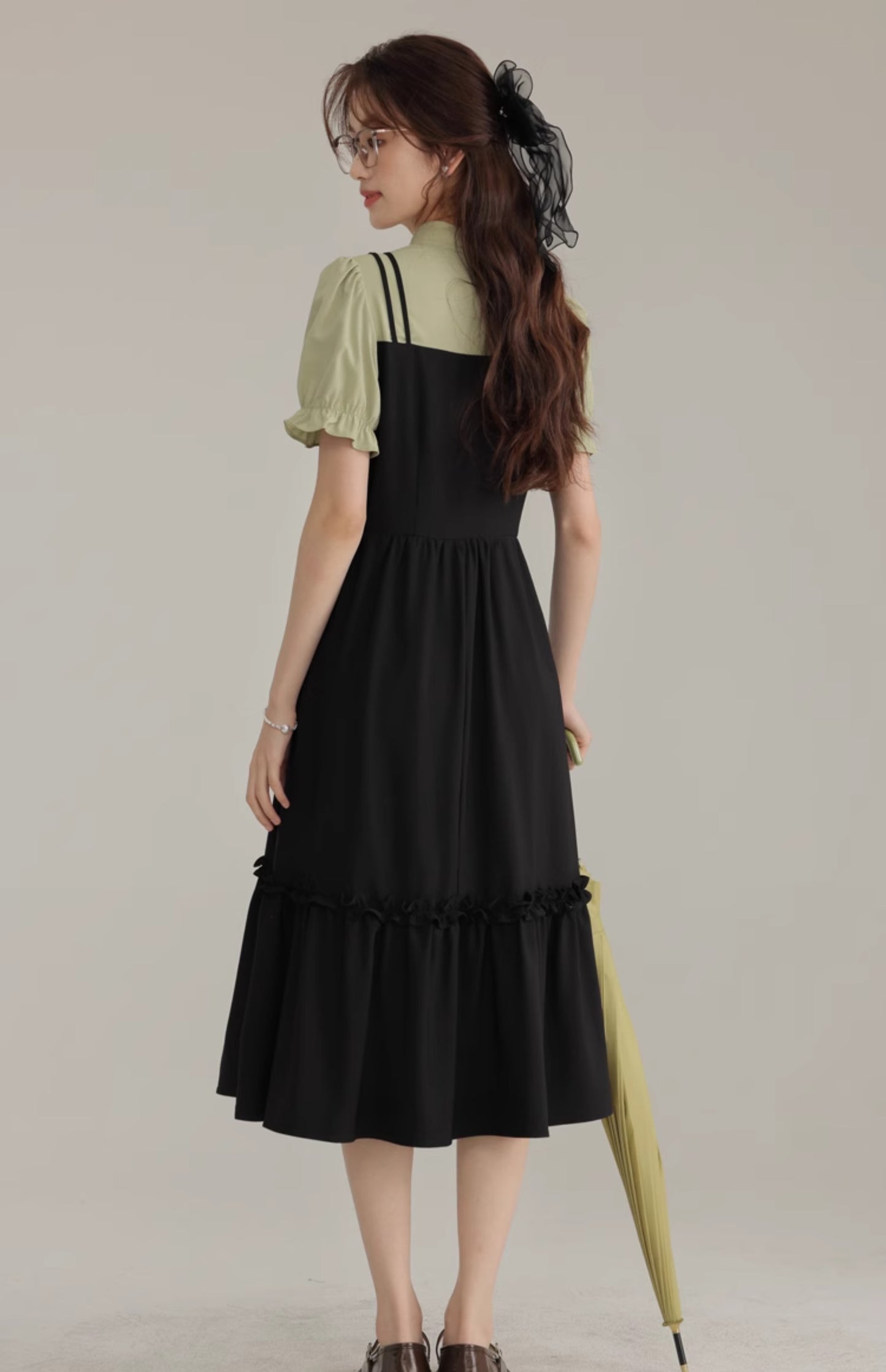 2025 new Chinese style improved cheongsam short-sleeved dress beautiful small skirt R1966