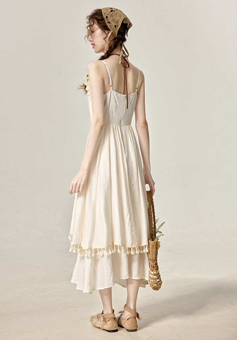 Improved ethnic holiday style new suspender dress temperament skirt R1962