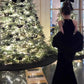 Hepburn style black dress high-end niche temperament sexy halter neck dress R1776
