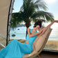 Beautiful outfit set V-neck halter top skirt sexy holiday style two-piece suit R0652