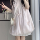 Sweet and fresh sleeveless flower bud dress temperament French A-line skirt for petite R0789