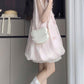 Sweet and fresh sleeveless flower bud dress temperament French A-line skirt for petite R0789