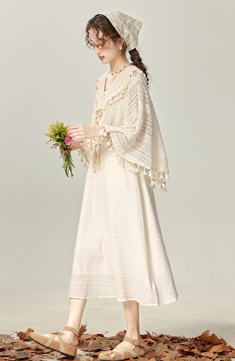 Daily Chinese style Han element dress with shawl outfit suit for women R1958