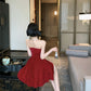 Birthday party small dress skirt high-end niche princess skirt tutu skirt red tube top dress R1814