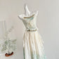 Embroidered Moon Exotic Style Fake Two-Piece Embroidered Suspender Lace Layered Skirt R2047