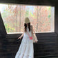 Sleeveless vest floral dress 2025 new gentle temperament loose A-line long skirt R0623