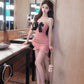 Bowknot tube top dress sweet and spicy style small waist irregular slim sexy short skirt R3632