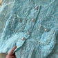 Chanel style suit short round neck puff sleeve lace top high waist wide skirt two-piece suit R2323