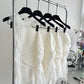 New White Off-shoulder Chiffon Dress Waist Short Fairy Cake Skirt with Flowers R1989