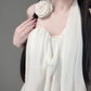 A complete set of pure and relaxed white halter top and short skirt two-piece suit R0833