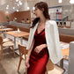 High-grade silk suspender dress with medium-length satin acetate for slimming R0983