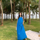 Klein blue sleeveless suspender dress loose lazy style seaside holiday atmosphere dress R1633