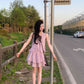 A set of gentle temperament purple sleeveless vest top short skirt two-piece suit R0752