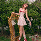 French pastoral red halter dress short petite homecoming dress R5152