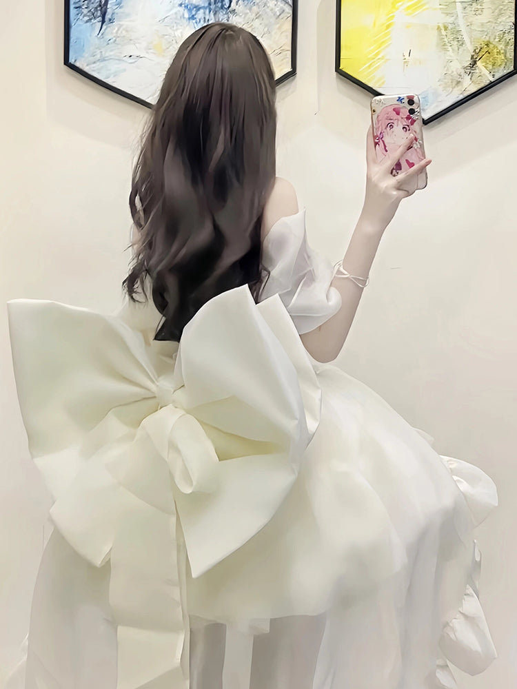 Super fairy tube top bow dress birthday dress JSK suspender skirt princess tutu skirt R1684