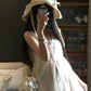 Gentle style floral suspender dress unique loose beautiful small skirt R0634