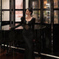 Black sexy diamond dress for women long evening dress    S5501