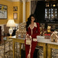 Red long knitted coat for women winter new cardigan    S5530