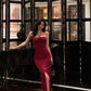 Red halter neck suspender dress mermaid dress      S5551