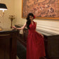 Hong Kong style halter neck polka dot dress new retro long dress party dress     S5540