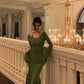 Halter neck knitted mermaid dress for women new style long dress     S5535