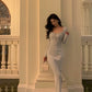knitted dress long-sleeved sexy party dress    S5514