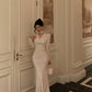 V-neck long-sleeved dress new style party dress      S5564