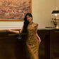 Cheongsam dress women summer new design mermaid long party dress      S5579
