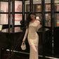 Gentle style long-sleeved dress for women new style off-shoulder long dress     S5543