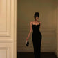 Black suspender dress fashionable party dress      S5548