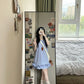 Gentle and sweet style vest dress beautiful loose A-line short skirt R0827