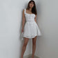 New French first love niche design short skirt gentle style white dress summer little white dress R3045
