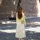 2025 new women's suit knitted cardigan beautiful floral skirt two-piece suit R0708