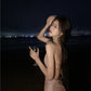 Beach vacation Sanya travel outfit sexy backless suspender beach dress R1455