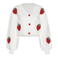 Knitted V-neck Cardigan Women Sweater White Long Sleeve Single Breasted Sweater Women Winter Slim Fashion Streetwear Top     S2791