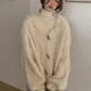 Original Loose Solid Color Buttoned Hooded Long Sleeves Cardigan Coat   S2747