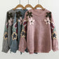 Lovely flowers long sleeve sweater     S2546