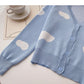 Design contrast color long sleeve knitted cardigan      S2527