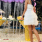 Cute Black Straps Tiered Tulle Short Party Dress     S2849