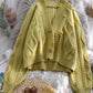 Women's Lovely Lantern Long Sleeve Button-Down Cardigan     S2786